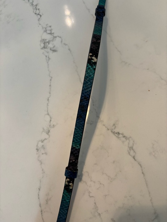 The Limited Blue Snake-Print Slim Women's Belt - Picture 5 of 6